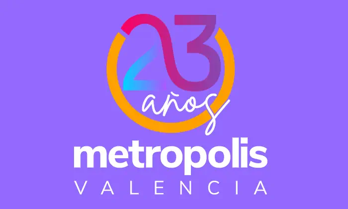 Logo diseñado para el 23.º aniversario Metropolis Valencia
