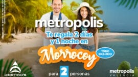 Afiche promocional de la promoción Metropolis te premia con un viaje a Morrocoy por tus compras en el centro comercial