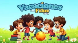 Afiche promocional de las Vacaciones con FILUC en Metropolis Valencia