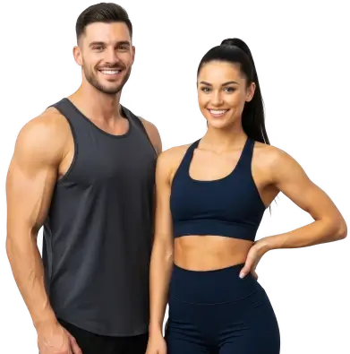 Pareja lista para participar en Metrofitness 2026 en Maracaibo